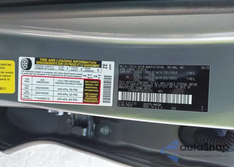 2025 Toyota Grand Highlander Hybrid Limited from USA, damaged, VIN 5TDACAB52SS054474